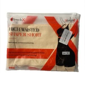 High Waisted Body Shaper Tummy Control Shorts Shape wear Small Nude